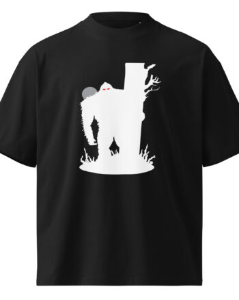 Unisex organic oversized high neck t-shirt